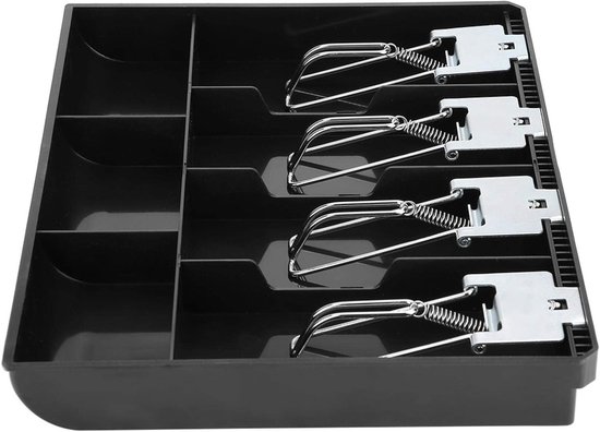 Kassenschubladeneinsatz – Ersatzteil – Metallclip – Kassenschublade – Schublade – Schwarz – Bürobedarf – Kassenschublade – Ladenbedarf