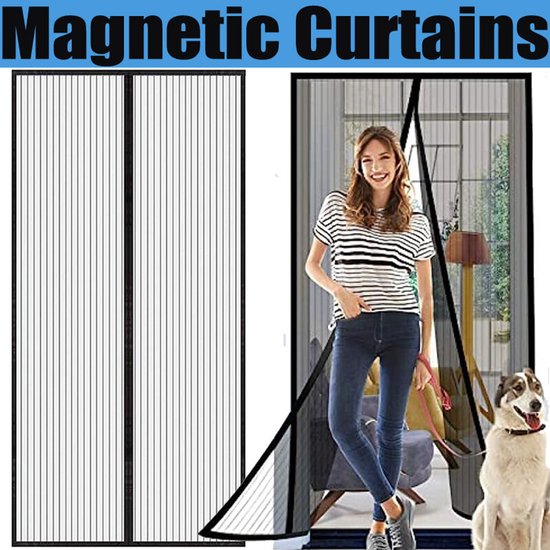 Magnetisches Moskitonetz – 120 X 210 Cm – Schwarz