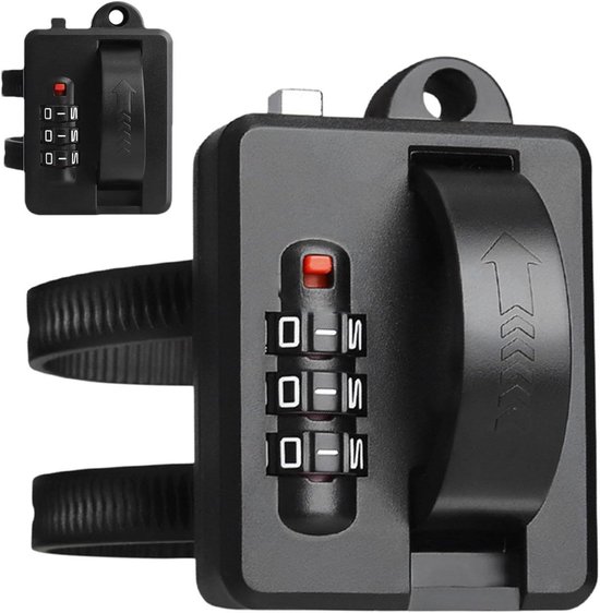 Helmbefestigung – Diebstahlsicherung – Sichere Aufbewahrung – Zahlenschloss – 69 X 48 Mm – Schwarz