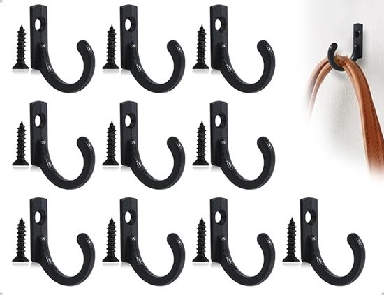 10er-pack Vintage-wandhaken Aus Zinklegierung Kleine Schlüsselhaken Einzelhaken Mit Schraubkappen Geeignet Für Handtücher Badezimmer Schlafzimmer