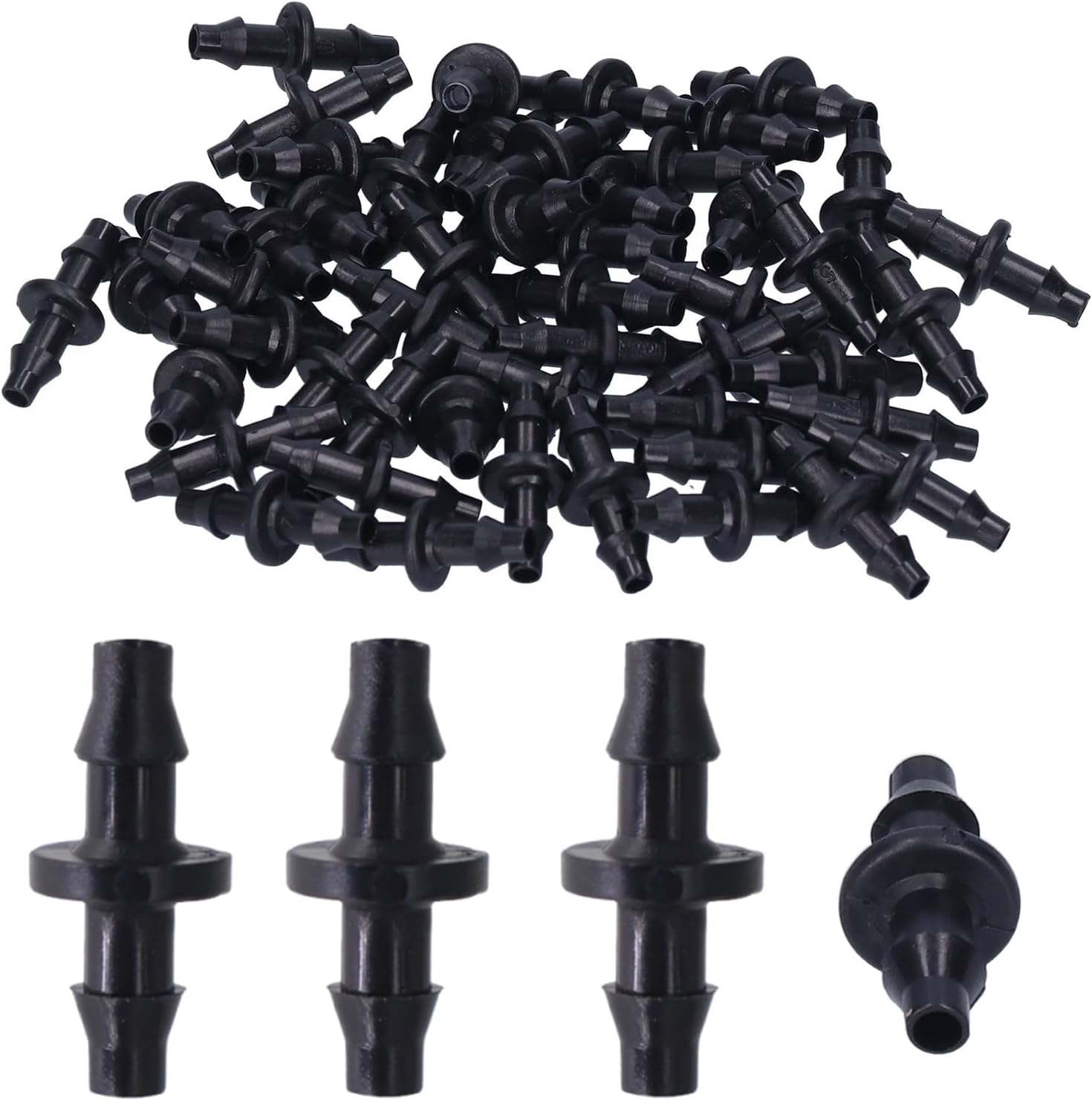 100-teiliges Bewässerungs-anschlussset, Tropfbewässerungsverbinder Für Gartenschläuche, Schlauchverbinder Mit Widerhaken Für 4/7-mm-wasserschlauchanschlüsse