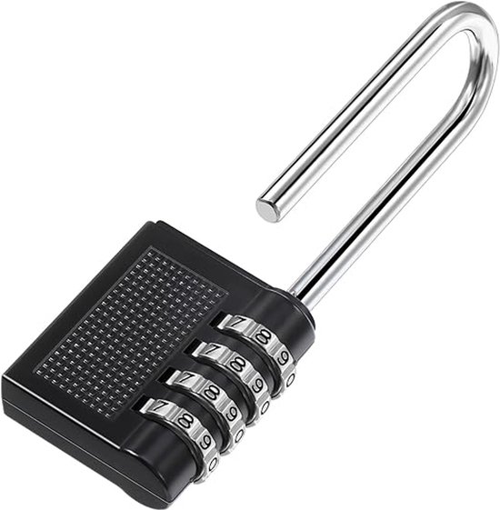 4-stellige Zahlenkombination – Für Spind, Werkzeugkasten, Briefkasten, Tor (schwarz)