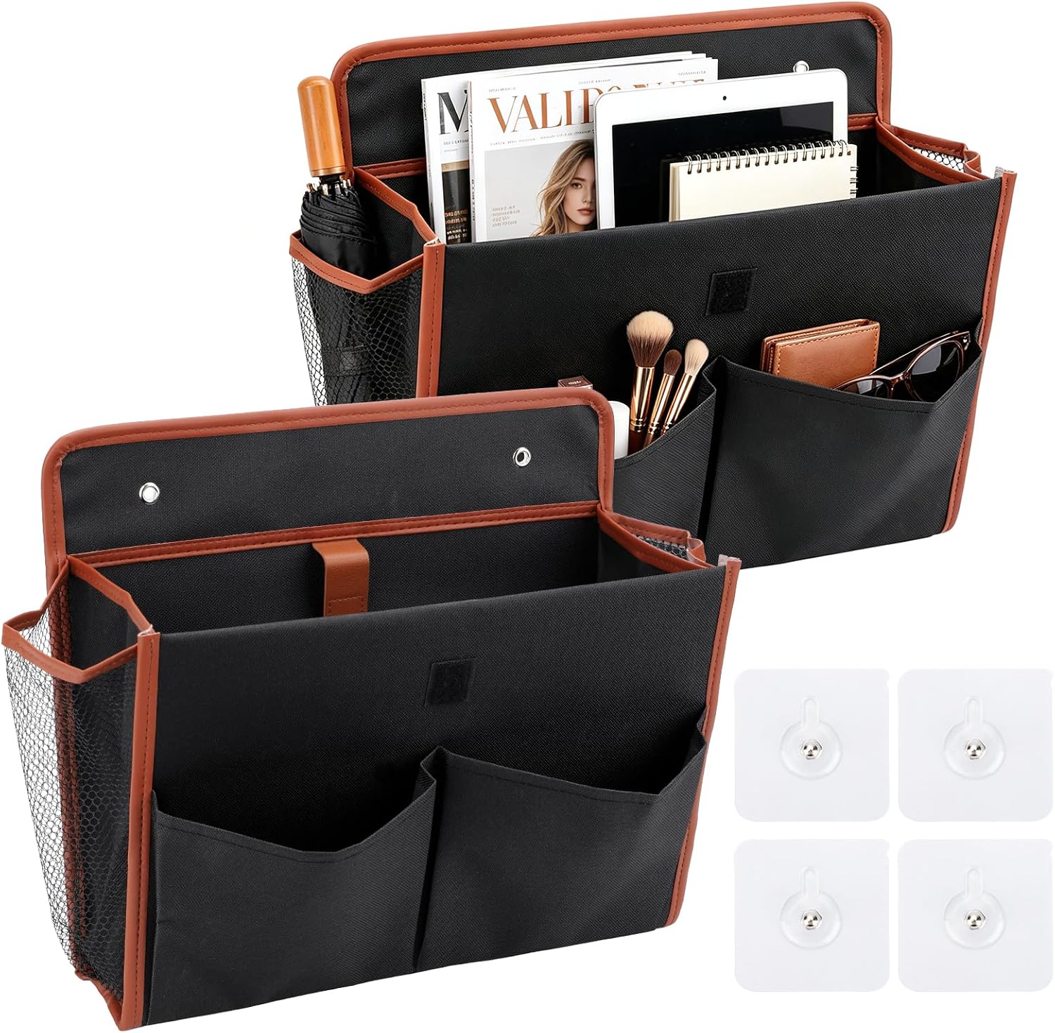2er-set Camping-auto-organizer Zum Aufhängen Mit Selbstklebender Rückseite Faltbarer Wand-organizer Für Camping, Wohnwagen, Küche, Büro, Schlafzimmer