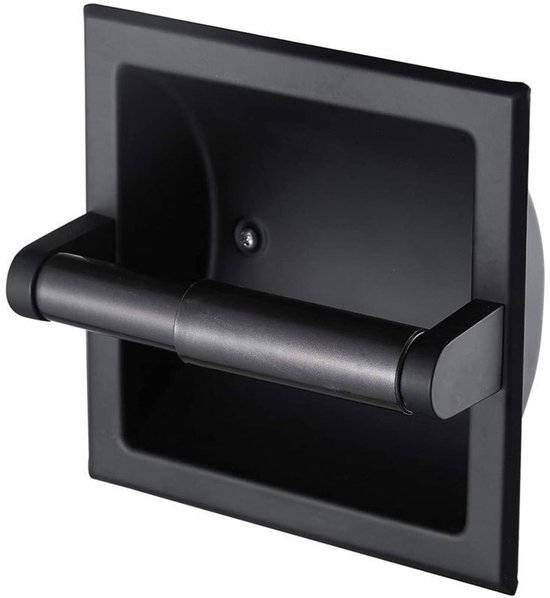 Wandmontierter Toilettenpapierhalter – Einbaufertig – 155 Cm Breit – Schwarz