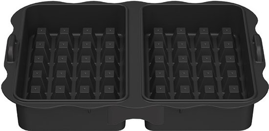2-teiliges Silikon-waffelform-set, Passend Für Ninja Airfryer Af300eu, 400, 451eu Und Sl400eu – Schwarz