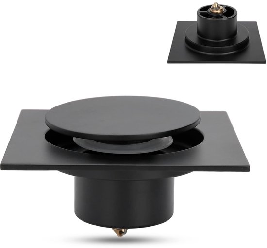 Dailygoods Tip-toe Badewannenablauf Geruchsdichter Duschablauf Abfluss Mit Sprungfunktion Schwarz Silikon-dichtungsring Effizienter Wasserablauf