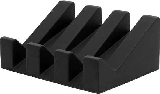 Seifenschale – Schwarzer Silikon-seifenhalter, Selbstentleerend, Geeignet Für Dusche, Badezimmer Und Küche