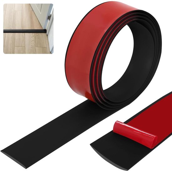 Übergangsprofil Schwarz 4 Cm X 2 M Wasserfest Selbstklebend Vinyl-übergangsprofil Bodenleiste Für Vinyl-übergangsböden Flexibles Eckprofil