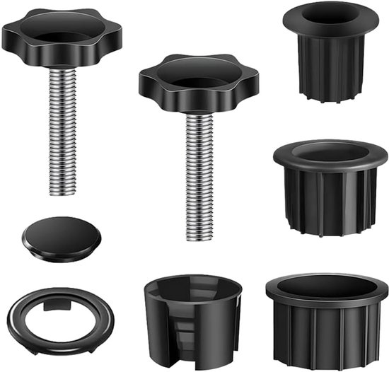 Sonnenschirm-verlängerungsringe – Sonnenschirm-adapterset – Sonnenschirmstabilisator – Universell Passend – 6 X 55 X 55 Cm – Schwarz