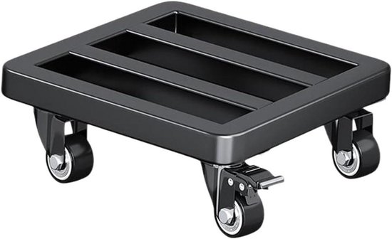 Pflanzenwagen – Blumentopfständer – Beweglicher Pflanzenwagen – Mit Rollen – 30 X 30 X 8 Cm – Schwarz