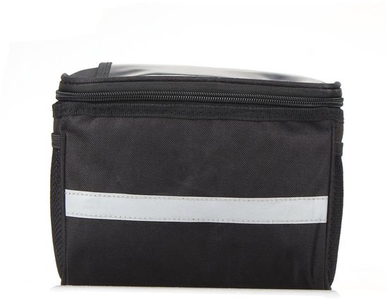 Fahrrad-fronttasche – Fahrradtasche Mit Handyhalterung – Fahrrad-organizer – Wasserdichtes Polyester – 3,5 L – Schwarz