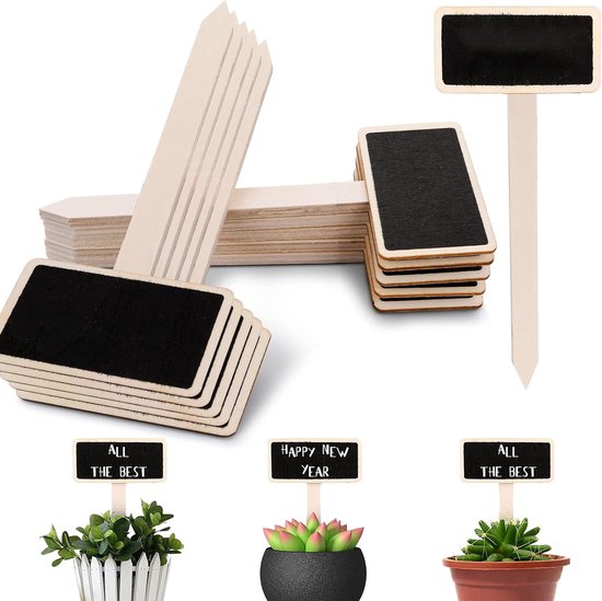 30 Schwarze Pflanzenschilder Aus Holz T-förmige Gartenmarkierer Aus Kreidetafeln Rechteckige Gartenpfähle Aus Holz Für Gemüsesamen Bäume Kräuter