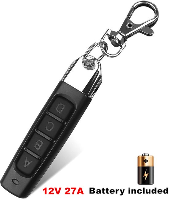 Universeller 433-mhz-fernbedienungsduplikator – Schlüssel Für Garage, Auto & Tor – Schwarz