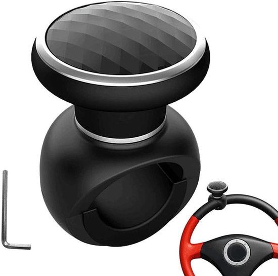 Lenkradknopf-hilfe – Lenkassistent – Leichtgängige Lenkung – 360°-drehung – 7 Cm Durchmesser – Schwarz