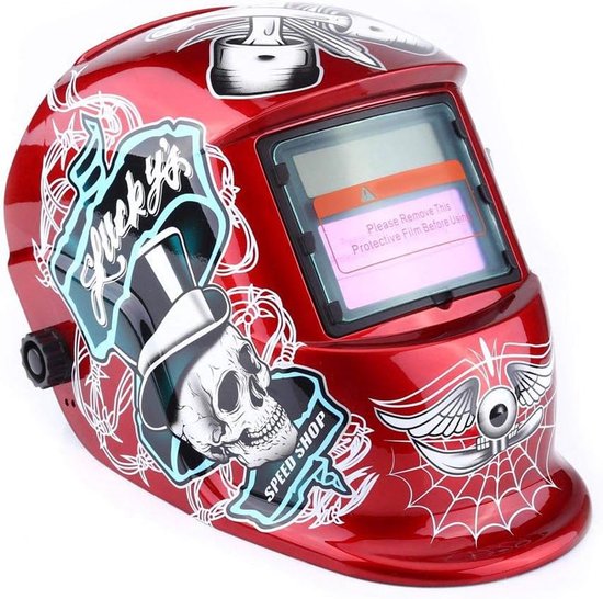 Automatischer Schweißhelm – Solarshell-helm – Sicheres Schweißen – Automatische Verdunkelung – Visier 92 X 42 Cm – Schwarz