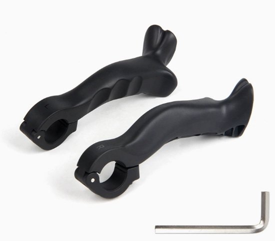 Set Mit 2 Fahrrad-tretlenkern – Ergonomisches Schwarzes Design Für Extra Halt Und Komfort Auf Langen Fahrten, Inklusive Montagewerkzeug