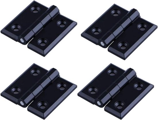 Türscharniere Aus Edelstahl – 4 Stück – Schwarz – Zinklegierung – 40 X 40 X 5 Mm