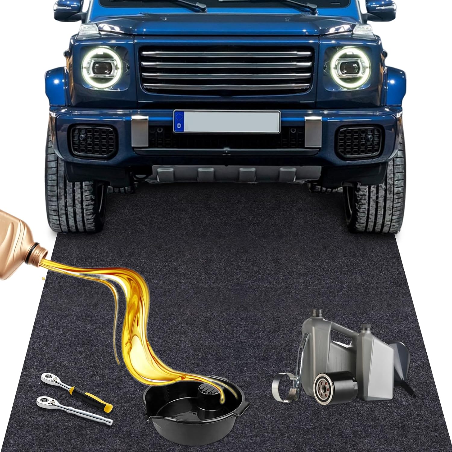 Garagenmatte 100x200 Cm Motorradmatte Garage Werkstatt Ölauffangmatte