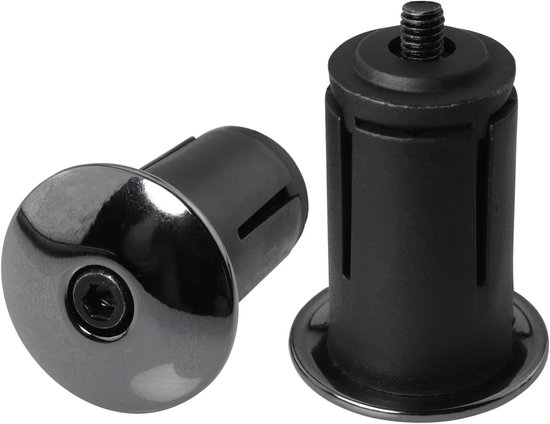 Lenkerendstopfen – Griffkappen – Fahrrad-upgrades – Leichtes Aluminium – 1 Paar – Schwarz