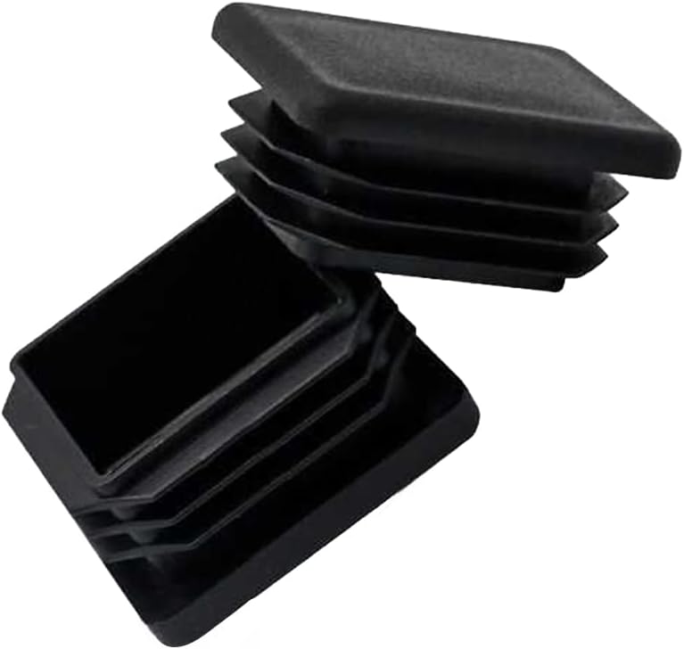 Set Mit 4 Quadratischen, Rutschfesten, Gerippten Kunststoffgleitern Für Möbelfüße (metall, Vierkantrohr) – 100 X 100 Mm