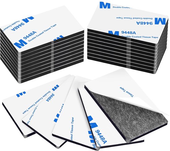 100 Stück 3 Mm Doppelseitige Klebepads Starkes Doppelseitiges Klebeband Für Wände Schwarze Selbstklebende Rechteckige Schaumstoffpads Zum Für Und