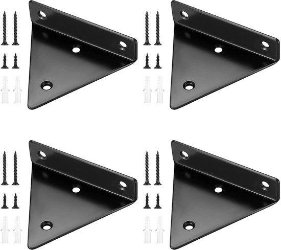 Unsichtbare Regalträger – Platzsparend – 4er-set – Schwarz – Hohe Qualität