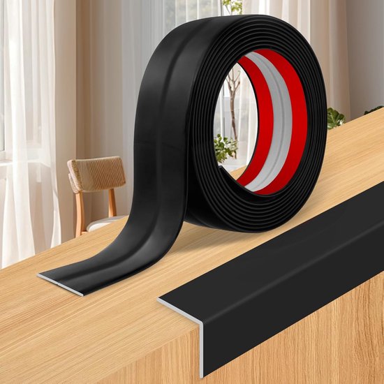 Selbstklebende Pvc-eckleiste – Glänzend Schwarz – 4 Cm X 3 M