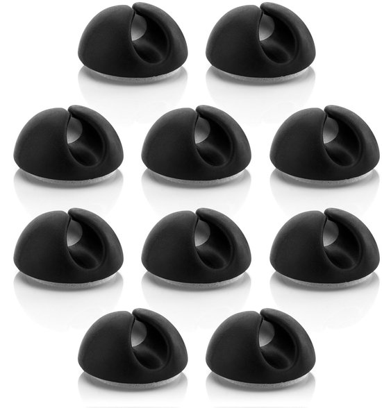 12 Kabelklemmen, Kabelhalter, Kabelführung, Kabelbefestigung, Kabelorganisator Für Kabel Bis 8 Mm, Kabelklemmen, Kabelmontage, Kabelmanagement, Schwarz