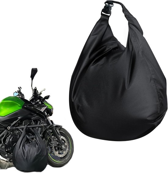 Allecto Plus Wasserdichte Motorradhelm-tragetasche Aus Oxford-gewebe Für Helm Und Gepäck Schwarz Geeignet Für Motorradfahrer Tragbare Helmtasche 70
