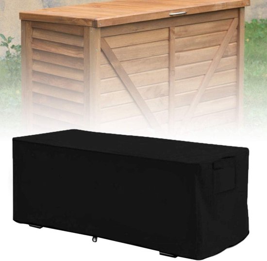 Wasserdichte Und Uv-beständige Aufbewahrungsbox Für Den Außenbereich – Schutzhülle Für Gartenmöbel 123 X 62 X 55 Cm (schwarz)