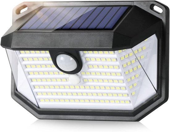 Solar-außenleuchten Mit Bewegungsmelder Wasserdicht Ip65 Led-flutlicht Sicherheitswandleuchte Solar-wandleuchte Für Balkon Garten Garage Schwarz
