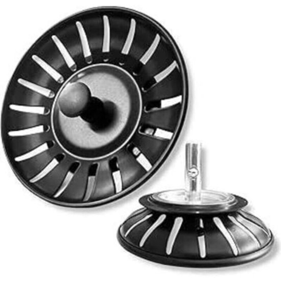 2 Schwarze Spülbeckenfilter