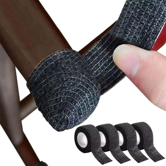 Stuhlbeinschoner – Stuhlbeinschoner Für Hartholz- Und Fliesenböden – Rutschfeste Stuhlbezüge – Geräuschdämmend, 4 Stück (schwarz) (2,5 Cm × 4 M)
