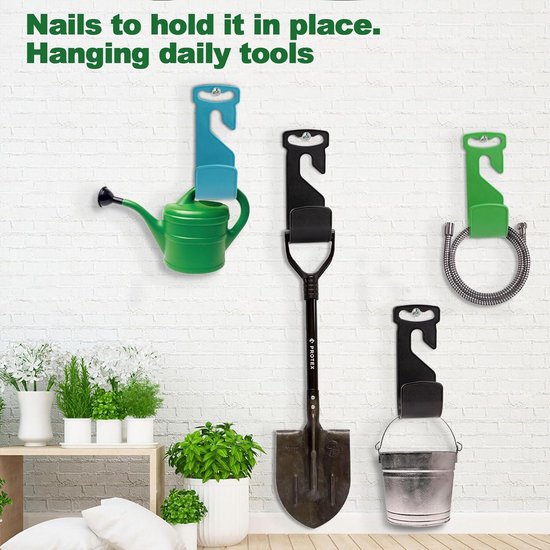 Set Mit 2 Gartenschlauchhaltern Robuste Schlauchhalterung Für Den Außenbereich Schnelle Montage Wasserschlauchhalter Mit Griff Ideal Für Schwarz
