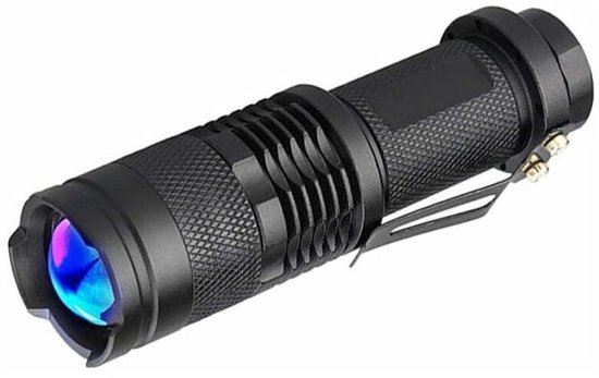 365-nm-uv-taschenlampe, Schwarze Led-taschenlampe, Variabler Zoom