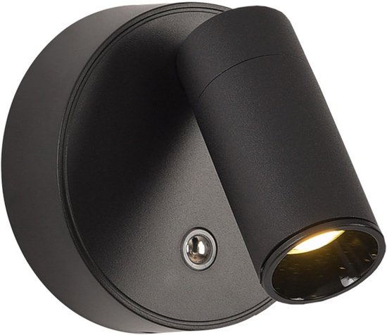 Led-wandleuchte, Batteriebetrieben, Wiederaufladbar, Mit Dimmbarem Touch-schalter, Um 350° Drehbare Magnetische Leselampe, Schwarz, -6000 K