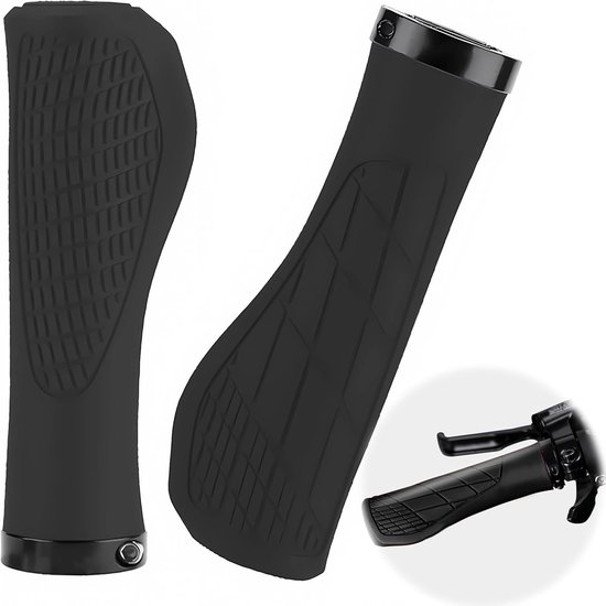 Fahrradgriffe Mountainbike-griffe Ergonomische Fahrradgriffe Rutschfeste Fahrradlenker Geeignet Für E-bikes Roller Falträder Usw Schwarz 22 2 Mm