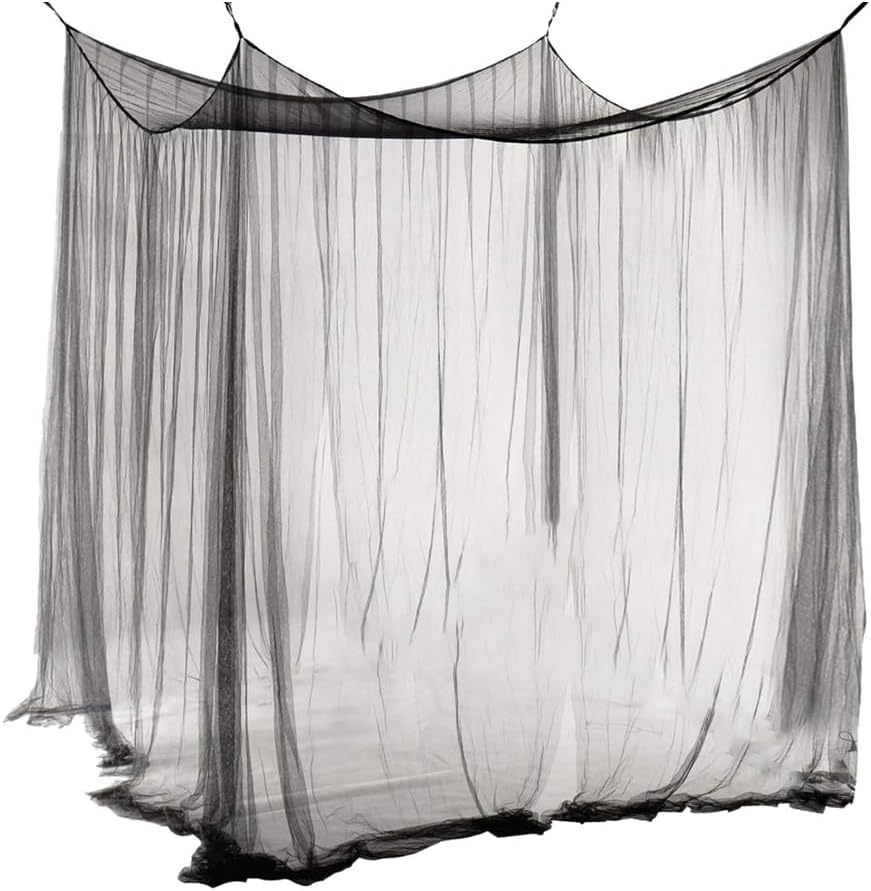 Moskitonetz-himmelbett Mit Vier Türen, Großes Moskitonetz Aus Polyester Für Einzel- Und Doppelbetten – Für Den Innen- Und Außenbereich – 210 X 240 X 190 Cm