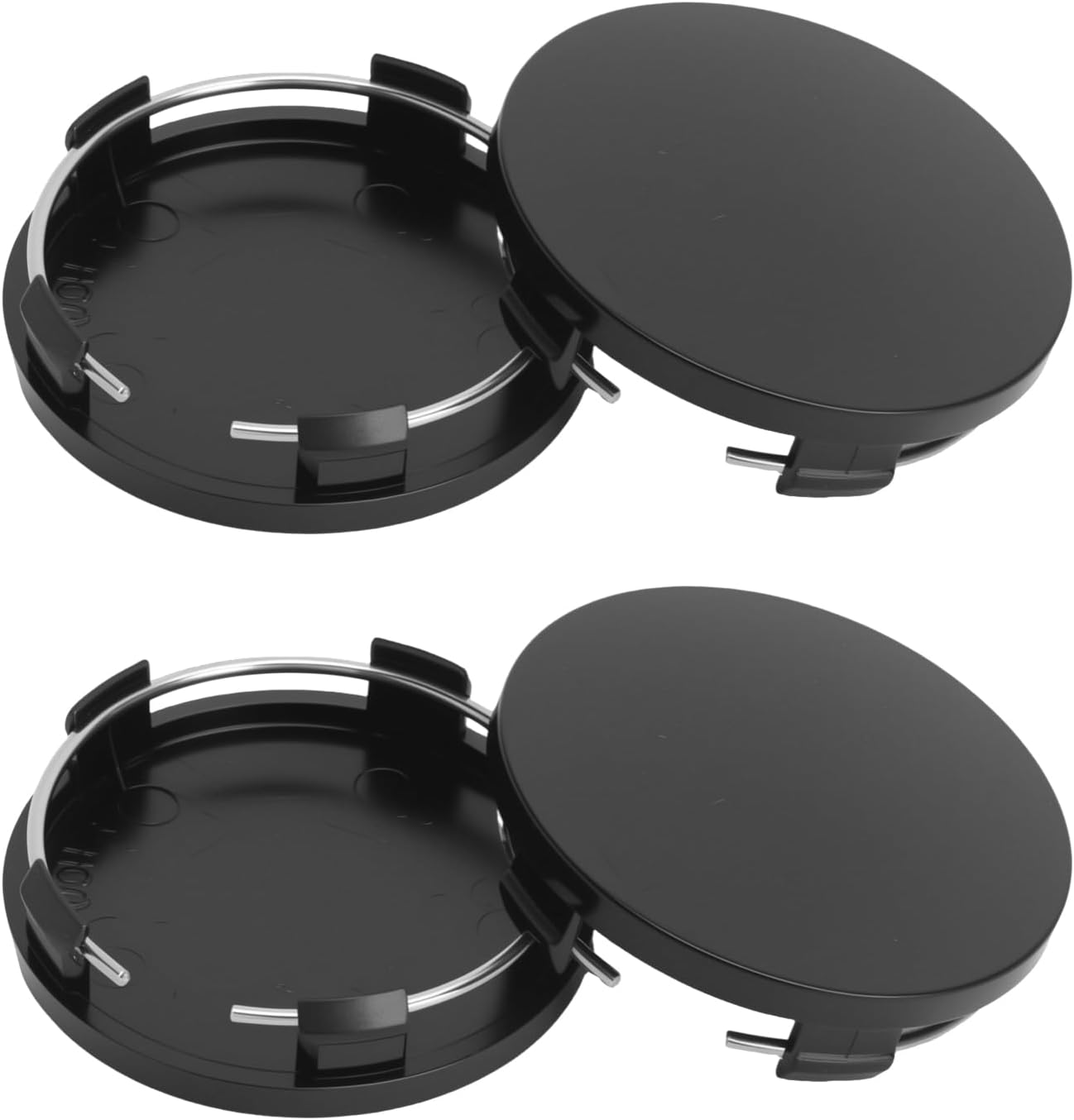 Radnabenkappen, 4 Stück – 60-mm-radnabenkappen Für Pkw, Abs-radnabenkappen, Schwarz, Hochwertiges Universal-autozubehör
