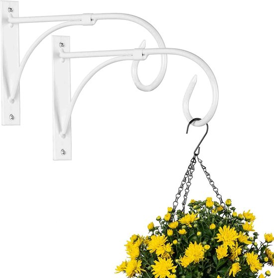 Pflanzenhaken – 2 Stück – 26,7 Cm – Blumenhaken – Metall – Wandhaken – Pflanzenhänger – Wandhaken – Wandhaken Für Pflanzen – Wandhaken Für Hängekörbe