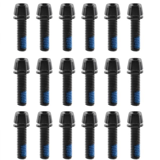 M5x18 Mm Stahlschrauben Mit Unterlegscheiben, Sechskant-kegelschrauben, Geeignet Für Fahrradlenker, 18 Stück (schwarz).