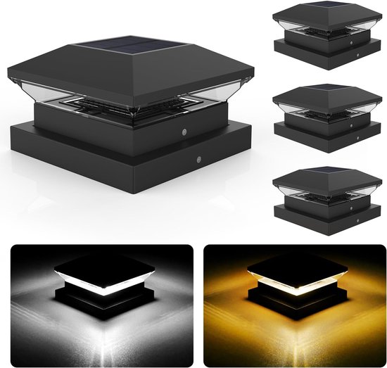 Solarmastblenden – 3000k/6000k – Schwarz – Ip65 Wasserdicht