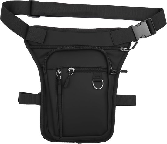 Schwarze Motorrad-beintasche Wasserdichte Oberschenkeltasche Für Damen Und Herren Verstellbare Tasche Mit Mehreren Fächern Zum Campen Radfahren