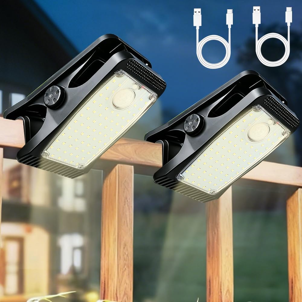 Solarbetriebene Außenleuchten Mit Bewegungsmelder, 2er-pack, Ideal Für Zäune, Terrassen, Veranden, Gärten Und Einfahrten – Warmes Licht