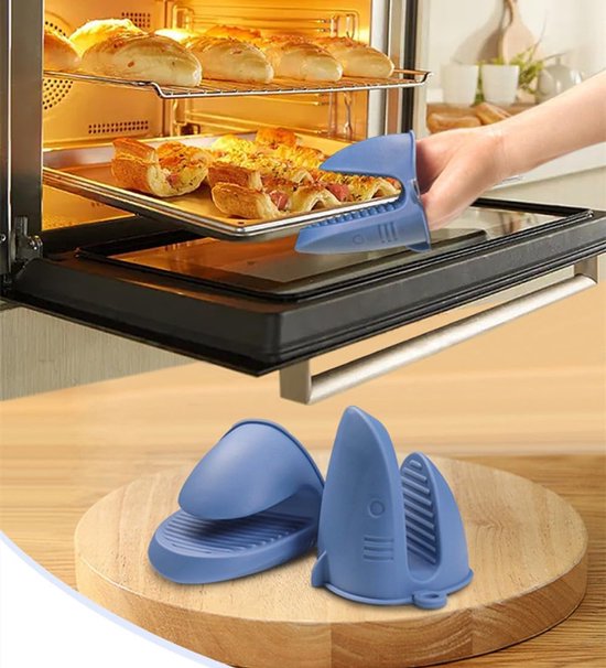 Silikon-ofenhandschuhe Topflappen Hitzebeständig Rutschfest Wasserdicht Mini-ofenhandschuhe Ideal Zum Kochen Backen Und Grillen Dunkelblau
