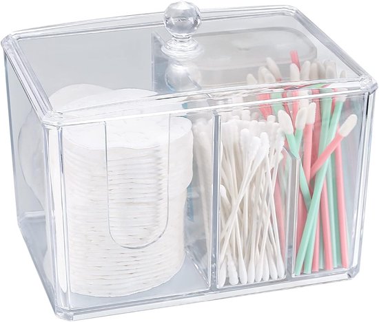 Aufbewahrungsbehälter Für Wattestäbchen – Transparenter Acryl-halter Für Wattepads – Aufbewahrung Für Wattestäbchen Und Badezimmer