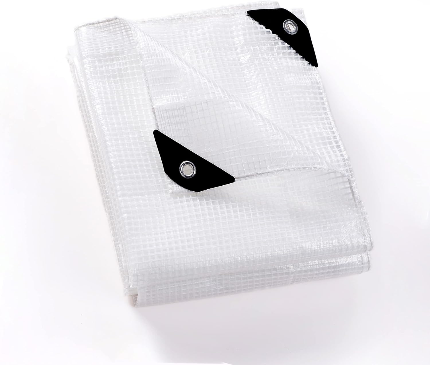 Bâche Imperméable Guard Shield Avec Œillets, Bâche En Maille, 4 X 8 M, Blanc Transparent, 150 G/m², Bâche Tissée, Bâche De Protection, Bâche Multi-usages, Résistante À La Déchirure, Stabilisée Aux Uv