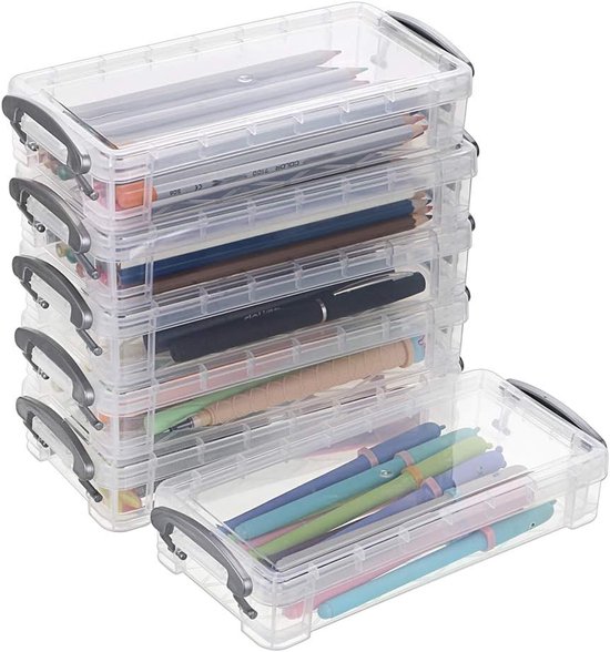 Großer Stiftehalter, Aufbewahrungsbox Für Bürobedarf, Aufbewahrungsbox Für Pinsel, Farbstifte, Aquarellstiftehalter, Zeichenutensilien (6er-packung Transparent)