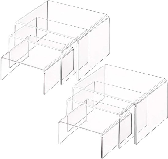 Transparente Acryl-displaysets Für Schmuck, Figuren Und Cupcakes