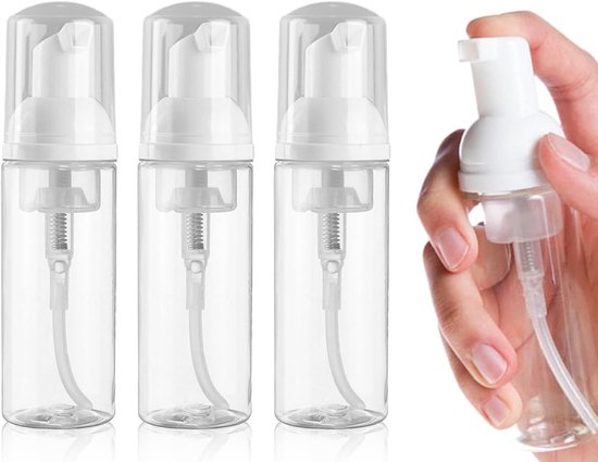 3er Pack Schaumspender Transparente, Leere Schaumpumpe Mini Schaumpumpenflasche Tragbare Spenderflasche Schaumseifenspender Nachfüllbarer Behälte